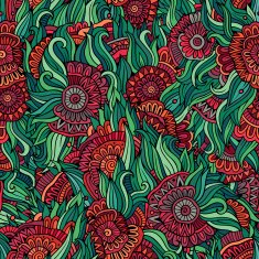 floral ornamental seamless pattern N3