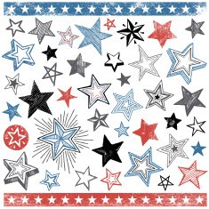 Hand Drawn Star Shape Design Elements