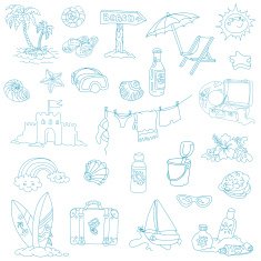Seaside and Summer - design elements