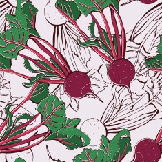 Beetroot seamless pattern