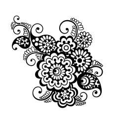 Vector floral pattern element indian ornament