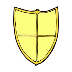 comic cartoon heraldic shield