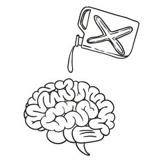 brain doodle hand drawn