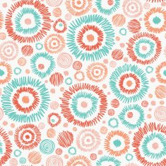 Doodle Circles Seamless Pattern Background