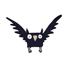 comic cartoon spooky bird