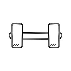 Vector of sketch doodle dumbbell icon