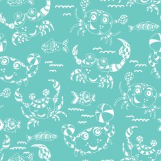 Seamless crab pattern