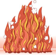 sketchy vector flame