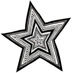 Hand Drawn Doodle Style Star