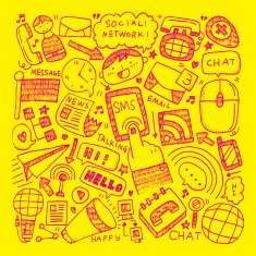 doodle communication background N8