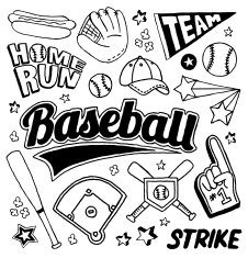 Baseball Doodles N2 free image download