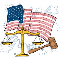 American law and justice sketch