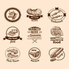 Sketch meat labels