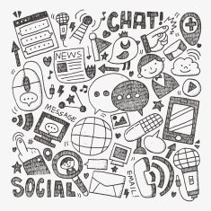 doodle communication background N9