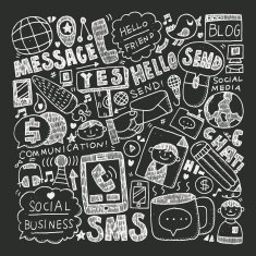doodle communication background N10