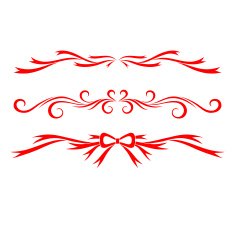 Set Calligraphic Valentine's Day Elements