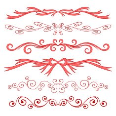 Set Calligraphic Valentine's Day Elements N2