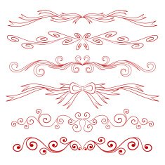 Set Calligraphic Valentine's Day Elements N3