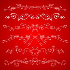 Set Calligraphic Valentine's Day Elements N4