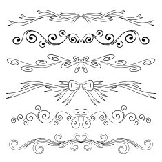 Set Calligraphic Valentine's Day Elements N5