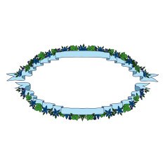 Vintage oval ribbon banners N5