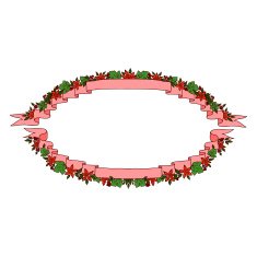Vintage oval ribbon banners N6