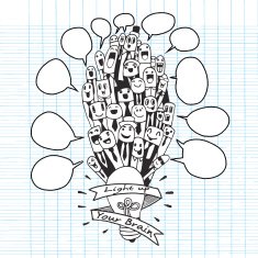 Hand drawing Group of success businessmen group N7