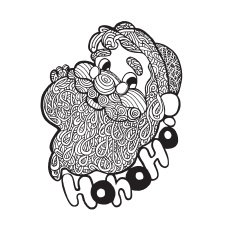 Hand drawn Santa Claus for Christmas doodle