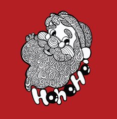 Hand drawn Santa Claus for Christmas doodle N2