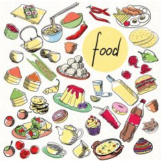 Vector set of food