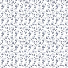 Colored seamless pattern with blue cupcakes