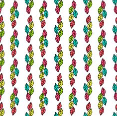 Seamless pattern with colored leaves on a white background N2