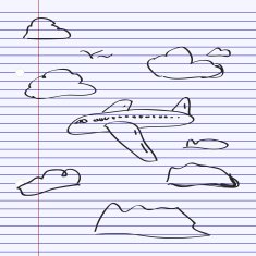 Simple doodle of an aeroplane