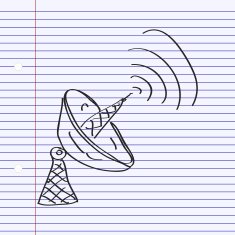 Simple doodle of a satalite dish