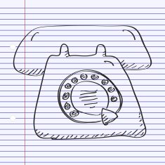Simple doodle of a telephone