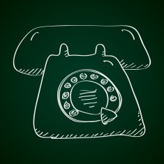 Simple doodle of a telephone N2