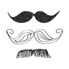 Simple doodle of a moustache