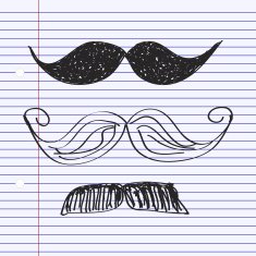 Simple doodle of a moustache N2