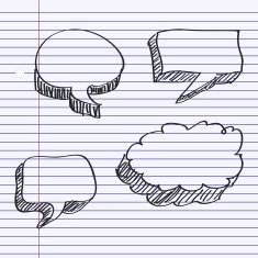 Simple doodle of a speech bubble N4