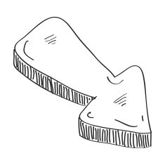 Simple doodle of an arrow N6