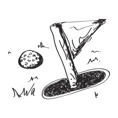 Simple doodle of golf equipment N2