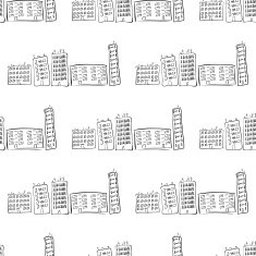 Hand drawn city of houses N4