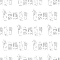 Hand drawn city of houses N5