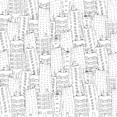 Hand drawn city of houses N6