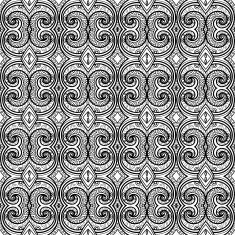 Vector Seamless Vintage Black and White Lace Pattern N2