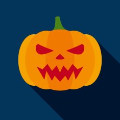 Halloween Pumpkin in Flat Style