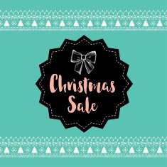 Christmas sale invitation flyer with graphic N4