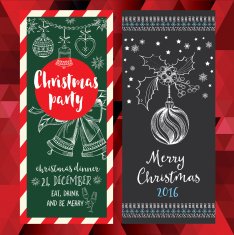 Christmas party invitation Holiday card N8