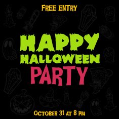 Halloween Invitation Black