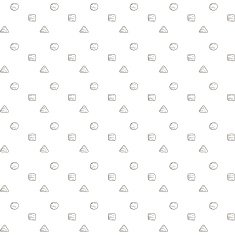 Hand drawn style geometric seamless pattern